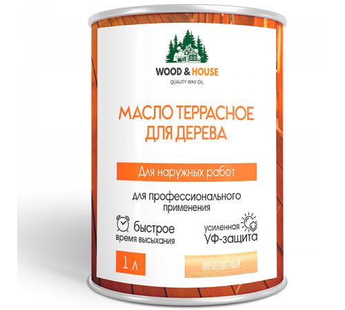 Заказать МАСЛО ТЕРРАСНОЕ ДЛЯ ДЕРЕВА WOOD & HOUSE в Березниках, Пермский край