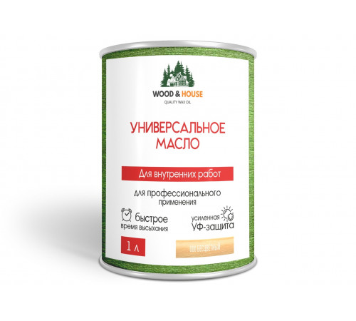 Приобрести ЦВЕТНОЕ УНИВЕРСАЛЬНОЕ МАСЛО WOOD & HOUSE Серия ПРОФИ в Березниках, Пермский край
